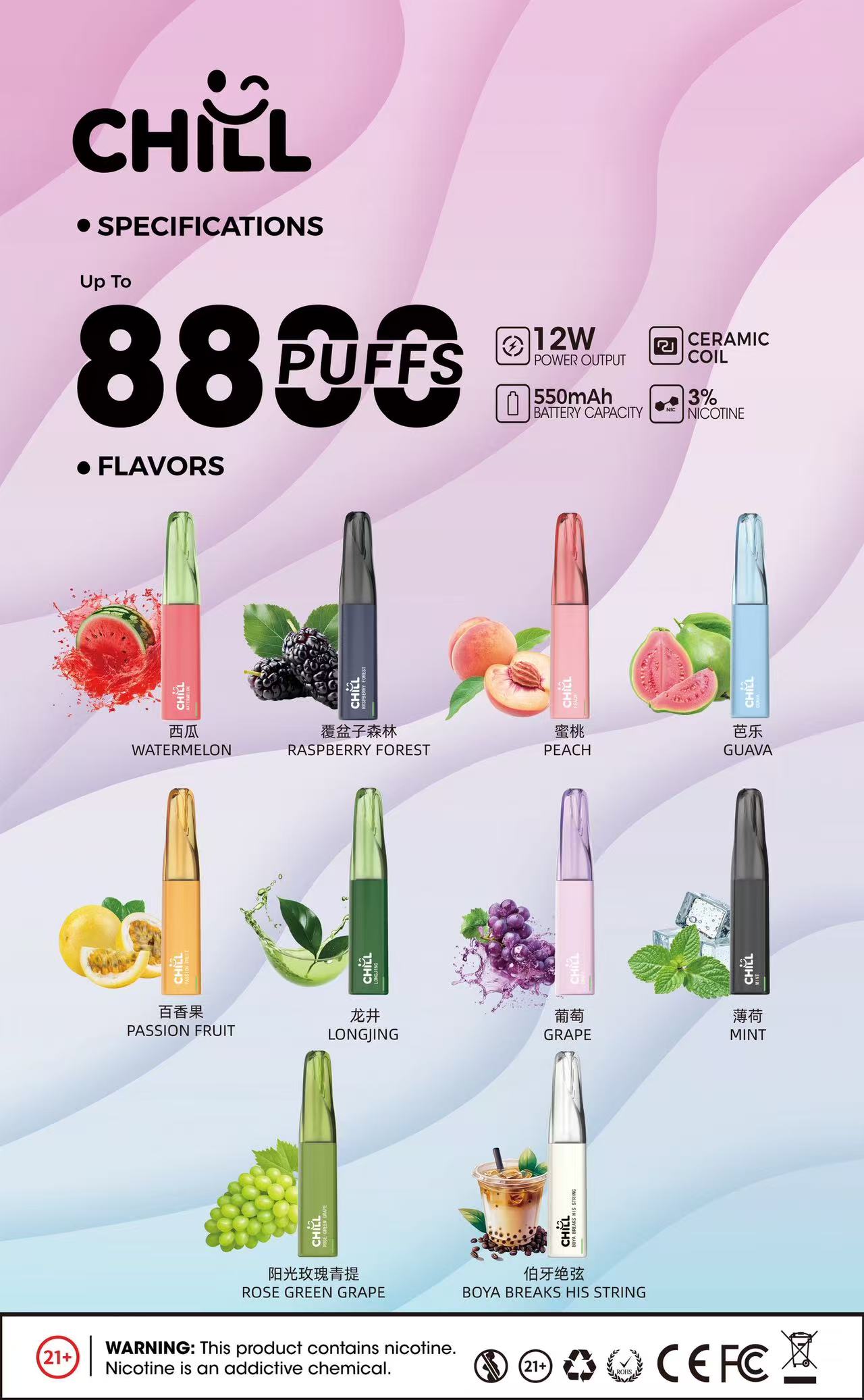 始祖鳥CHILL 8800口隨身電子煙｜口數紮實×輕巧機身免充電免添油